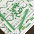 Scalloped Square Table Topper - Boxwood Garden, Sage - The Well Appointed House