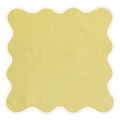 Linen Scalloped Square Dinner Napkin, Buttercup Yellow - The Well Appointed House
