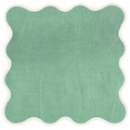 Scalloped Square Table Linen, Garden Green - The Well Appointed House