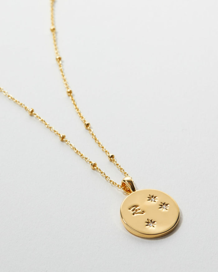 Bryan Anthonys Gold Scorpio Zodiac Necklace Macro