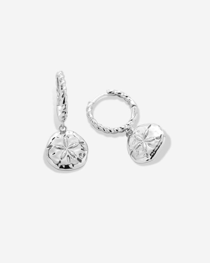Bryan Anthonys Silver Sea Seeker Huggie Earrings Macro