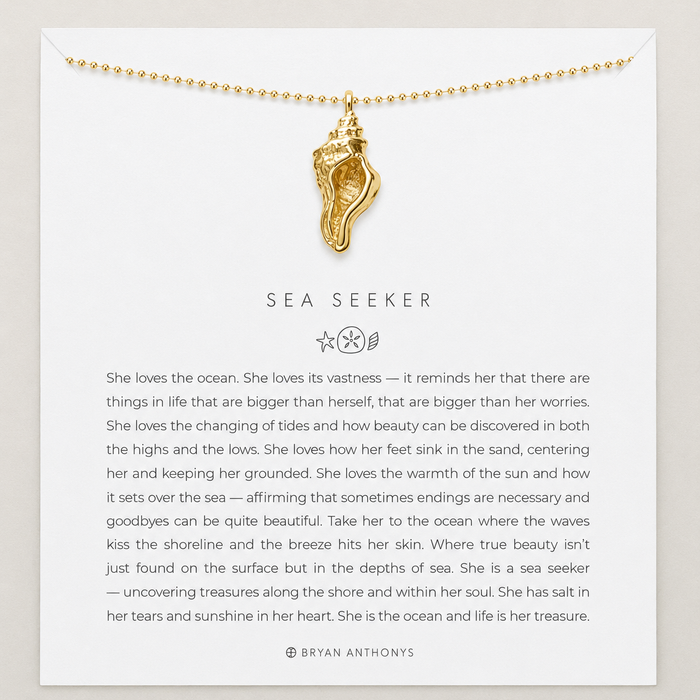 Sea Seeker Metal Shell Necklace