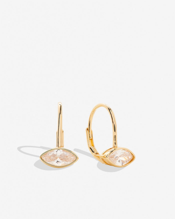 Bryan Anthonys Self Love Marquise Drop Earrings Gold
