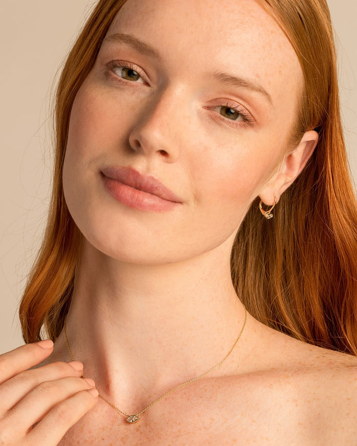 Bryan Anthonys Self Love Marquise Drop Earrings On Model