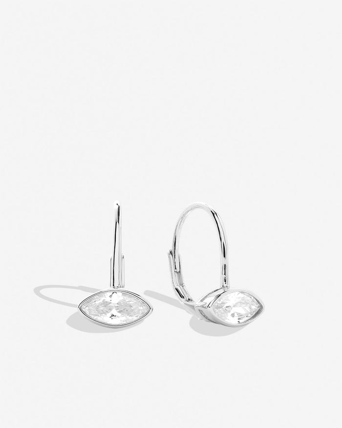 Bryan Anthonys Self Love Marquise Drop Earrings Silver