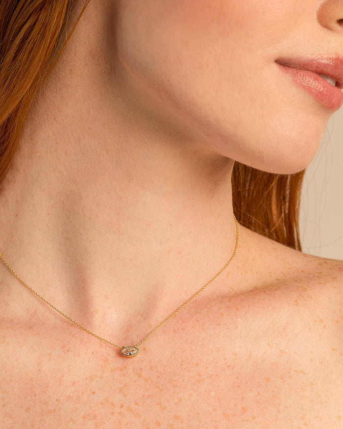 Bryan Anthonys Self Love Marquise Solitaire Necklace On Model