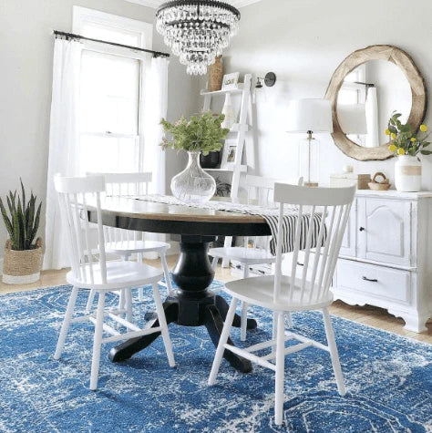 Set of 2 White Spindle Back Farmhouse Dining Side Chairs - Dining Chairs - The Well Appointed House