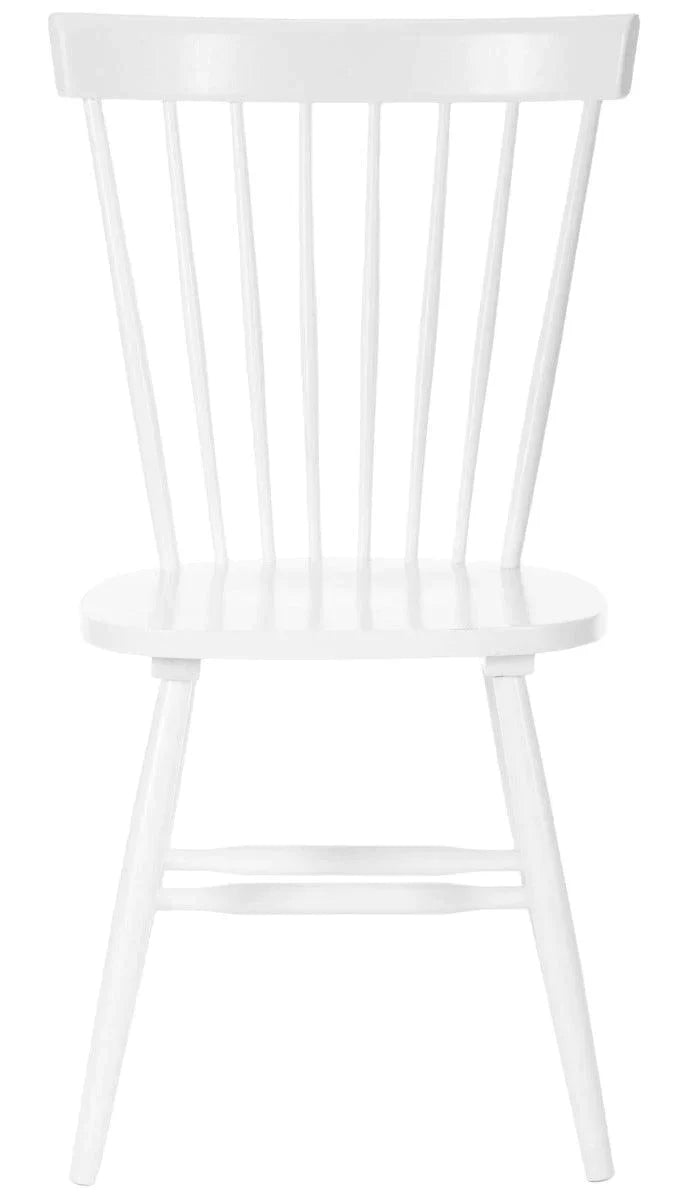 Set of 2 White Spindle Back Farmhouse Dining Side Chairs - Dining Chairs - The Well Appointed House