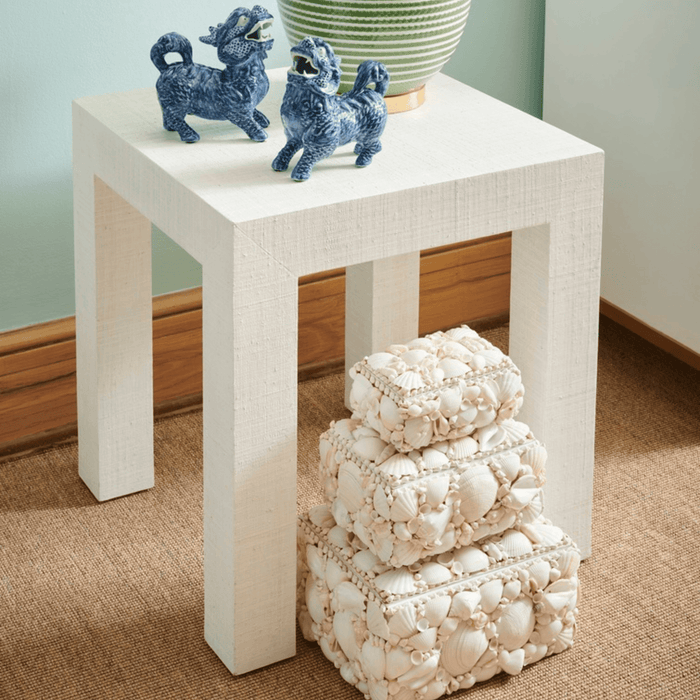 Set of 3 Natural White Decorative Shell Boxes - Decorative Boxes - The Well Appointed House