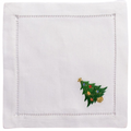 Set of 4 Christmas Tree Cocktail Napkins - Christmas Cocktail Napkins - The Well Appointed House