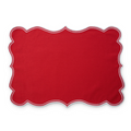 Set of 4 Noel Red & White Embroidered Placemats - The Well Appointed House