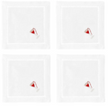 Set of 4 Peppermint Martini Christmas Cocktail Napkins - The Well Appointed House