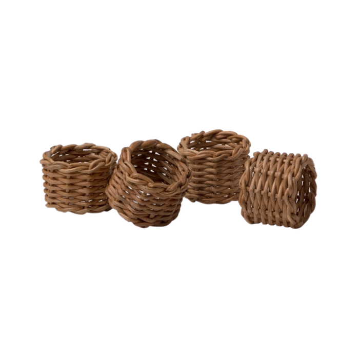Set of 4 Rattan Napkin Rings - The Well Appointed House