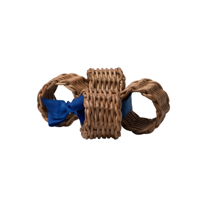 Set of 4 Rattan Napkin Rings - The Well Appointed House