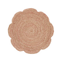 Round Vera Light Pink Flower Placemats - The Well Appointed House
