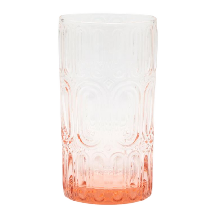 Aaron Pink Hand Blown Highball Glass - The Well Appointed House