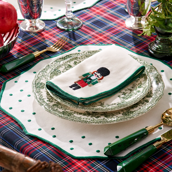 Set of 6 Embroidered Nutcracker Dinner Napkins - The Well Appointed House