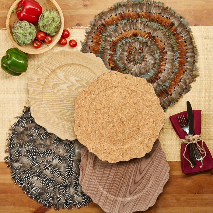 Set of 6 Guinea Fowl Feather Placemats - The Well Appointed House