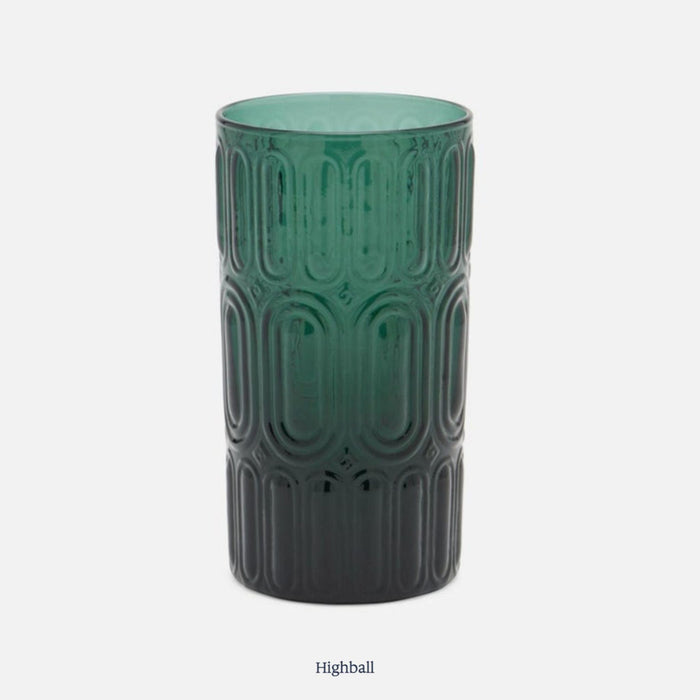 Set of 6 Smokey Green Hand Blown Glasses - Drinkware - The Well Appointed House