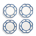 Set of Four Blue Bamboo Touch Melamine Salad / Dessert Plates - Dinnerware - The Well Appointed House