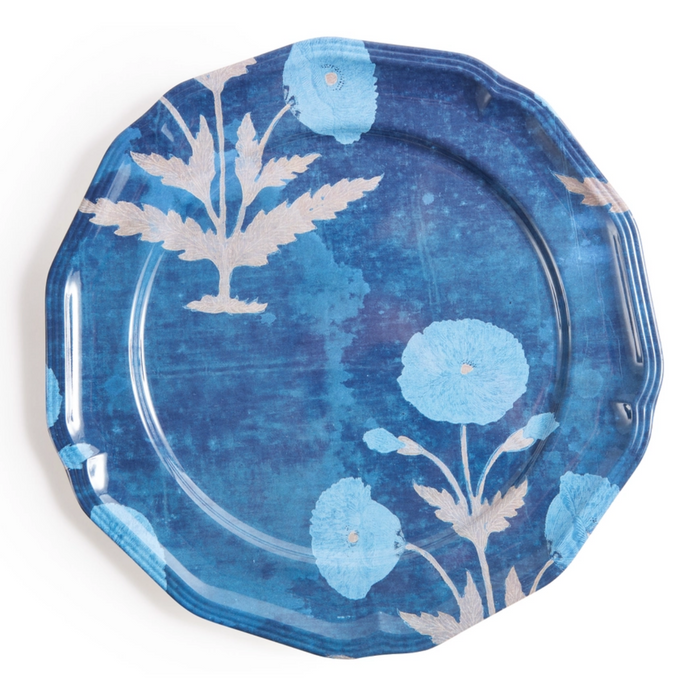 Set of Four Blue Poppy Side Plates - The Well Appointed House