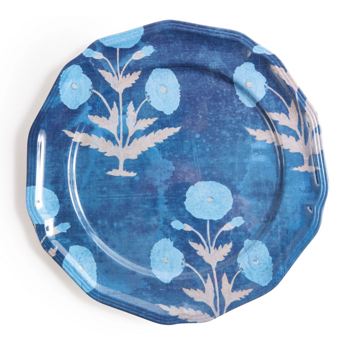 Set of Four Blue Poppy Side Plates - The Well Appointed House