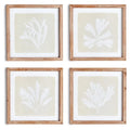 Set of Four Framed Petite Coral Silhouette Prints - Paintings - The Well Appointed House