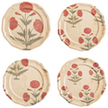 Set of Four Red Poppy Side Plates - The Well Appointed House
