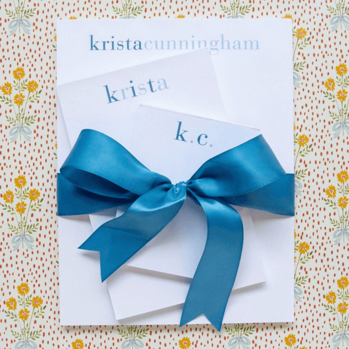 Set of Shaded Blues Personalized Notepads - Stationery - The Well Appointed House