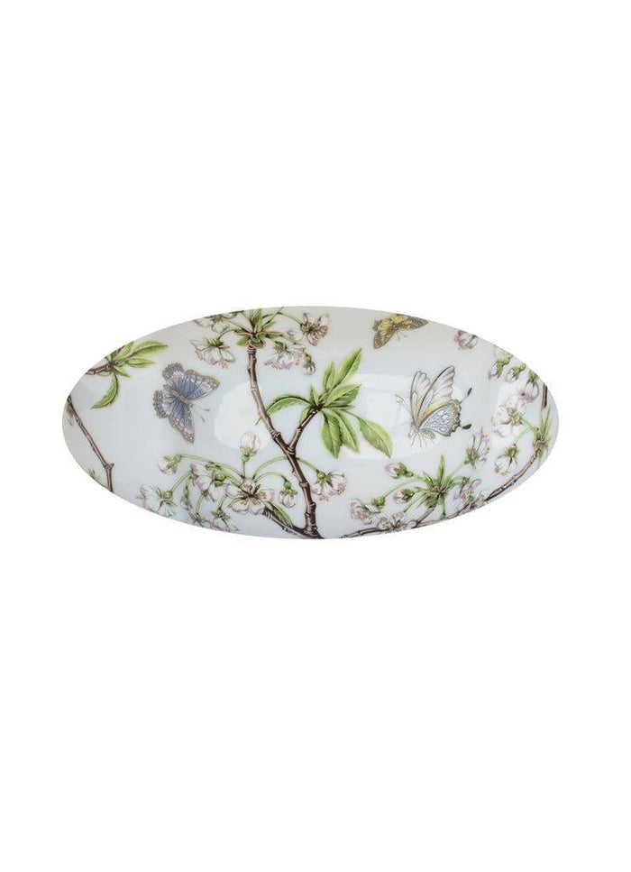 Set of Two Cherry Blossoms Porcelain Oval Planters - Indoor Planters - The Well Appointed House
