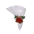 Set of Two Fully Beaded Christmas Bells Napkin Rings - The Well Appointed House