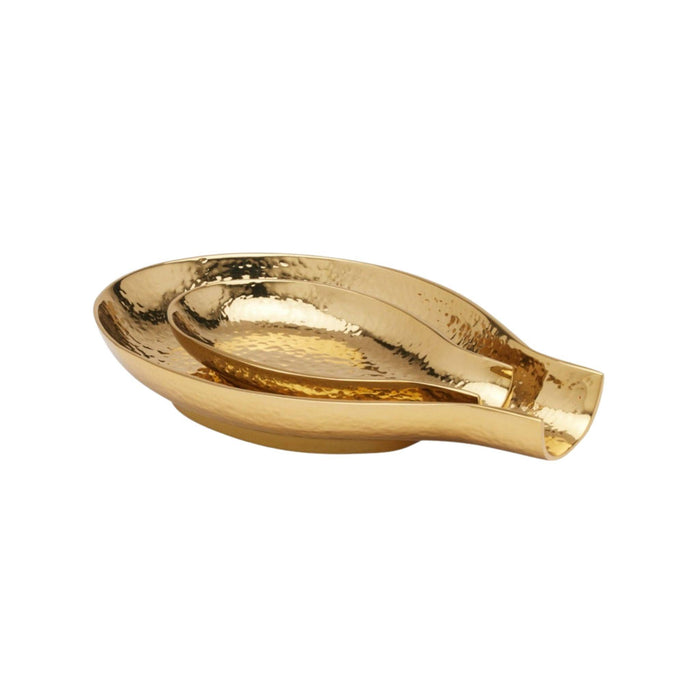 Set of Two Hammered Brass Spoon Rests - Kitchen Accents - The Well Appointed House
