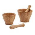 Set of Two Natural Oak Mortar and Pestle Set - Baking & Cookware - The Well Appointed House