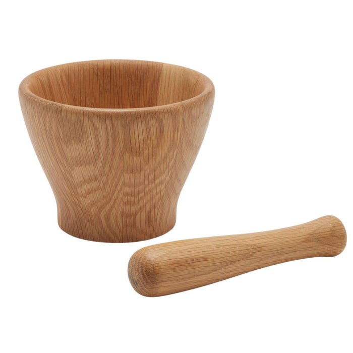 Set of Two Natural Oak Mortar and Pestle Set - Baking & Cookware - The Well Appointed House