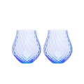 Set of Two Phoebe Cobalt Stemless Wine Glasses - The Well Appointed House