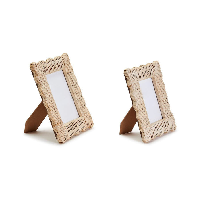 Set of Two Wicker Weave Photo Frames- The Well Appointed House