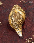 Shankar-Parvati Carved Shankh