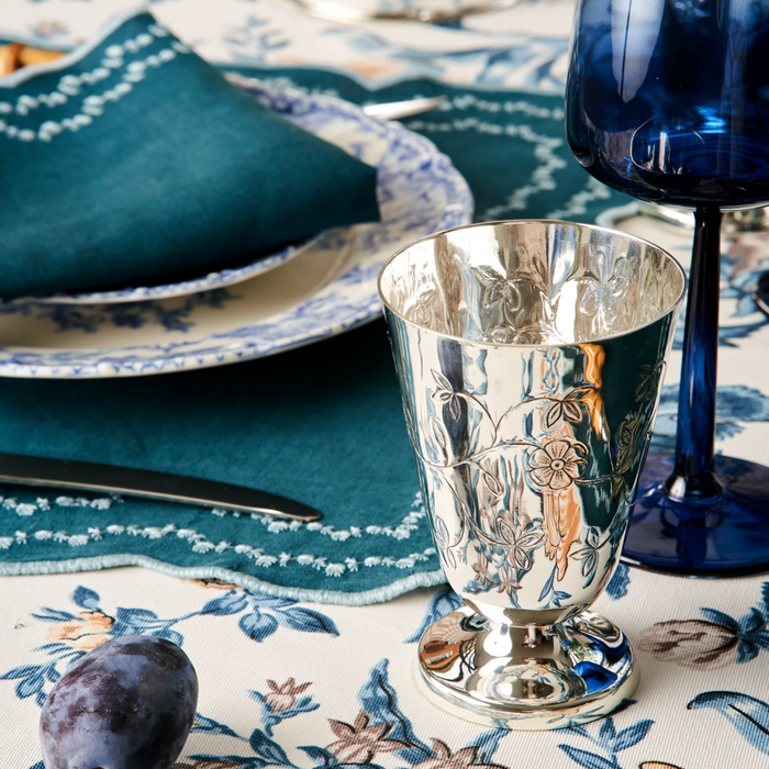 Silver Plated Hand Carved Cup - The Well Appointed House