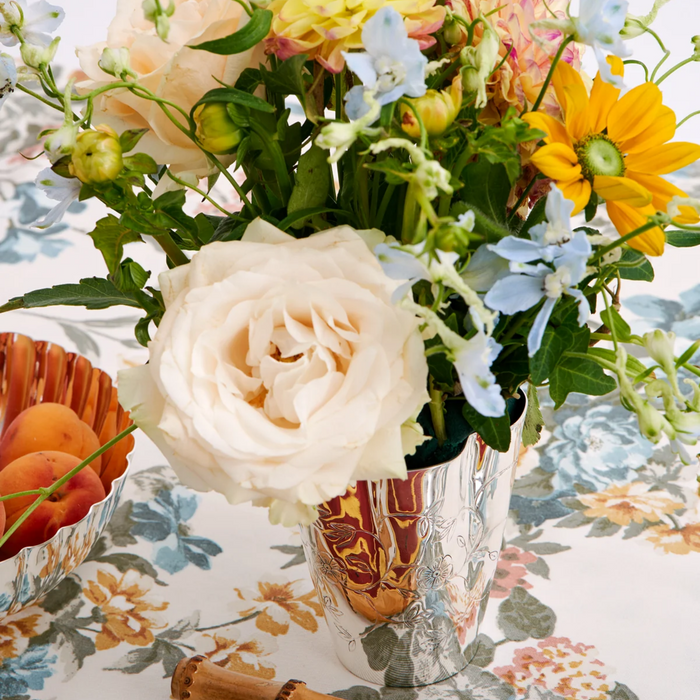 Silver Plated Hand Carved Vase - The Well Appointed House