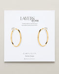Bryan Anthonys Layers of You Simplicity Gold Hoop Earrings On Card