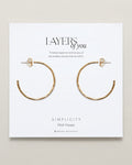 Bryan Anthonys Layers of You Gold Simplicity Midi Hoops On Card
