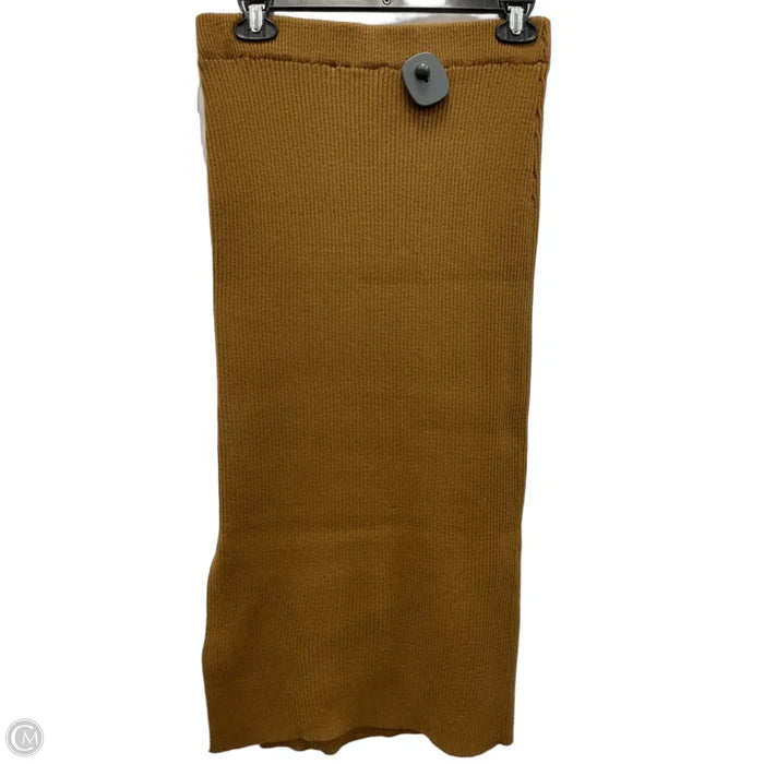 Skirt Midi By Fabrik In Brown, Size: M