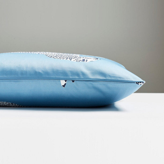 Sky Blue Leaping Cheetah Decorative Lumbar Pillow  The Well Appointed House