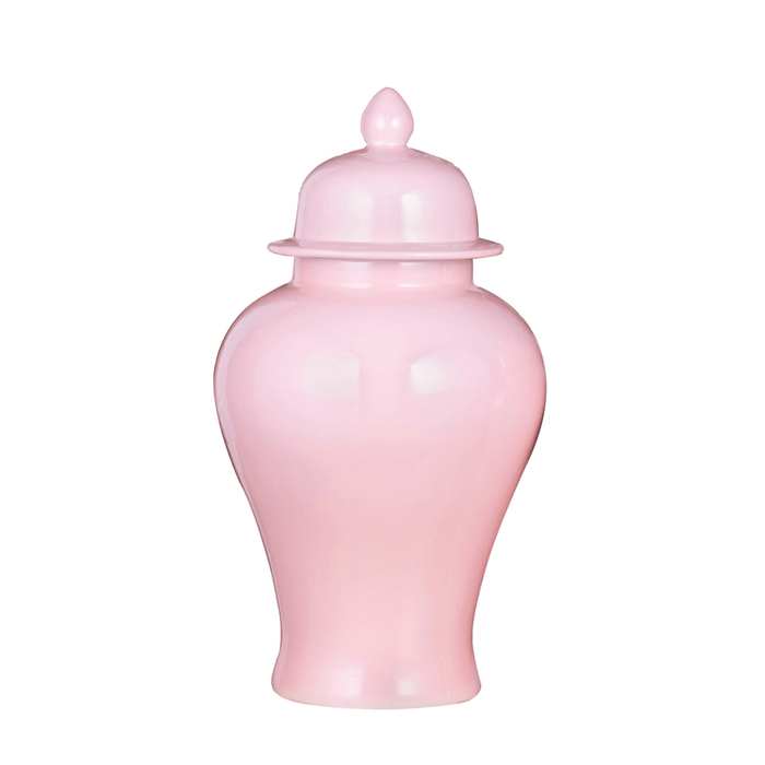 Small Porcelain Blush Pink Temple Jar - Vases & Jars - The Well Appointed House
