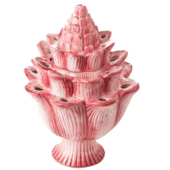 Small Watermelon Pink Artichoke Tulipiere - Indoor Planters - The Well Appointed House