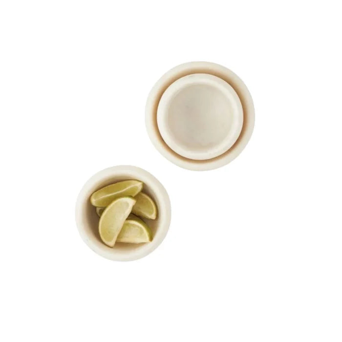 Small White Marble Serving Bowls - Serveware - The Well Appointed House