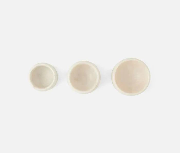 Small White Marble Serving Bowls - Serveware - The Well Appointed House