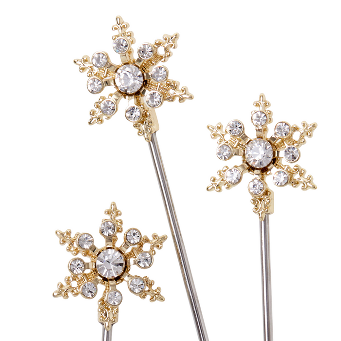Snowflake Cocktail Picks, Crystal - The Well Appointed House
