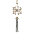 Snowflake Tassel Hanging Ornament - The Well Appointed House