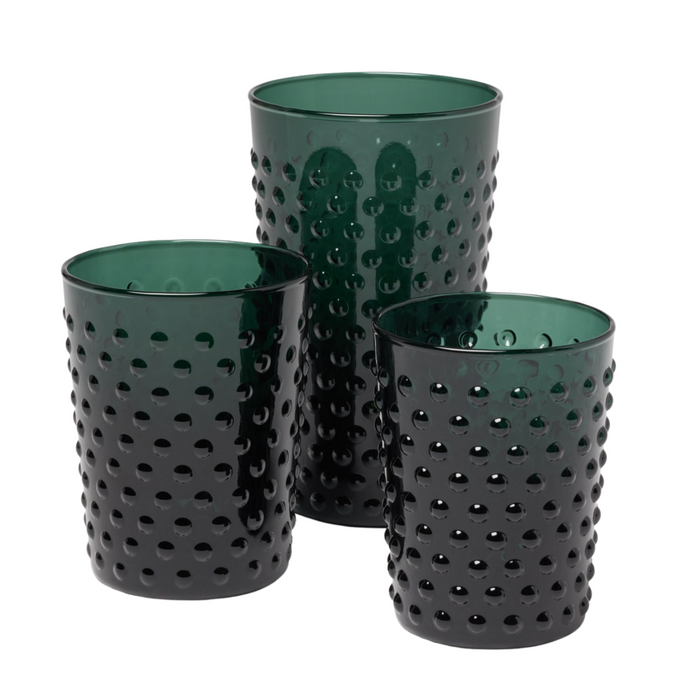 Sofia Smokey Green Hand Blown Drinking Glasses - The Well Appointed House
